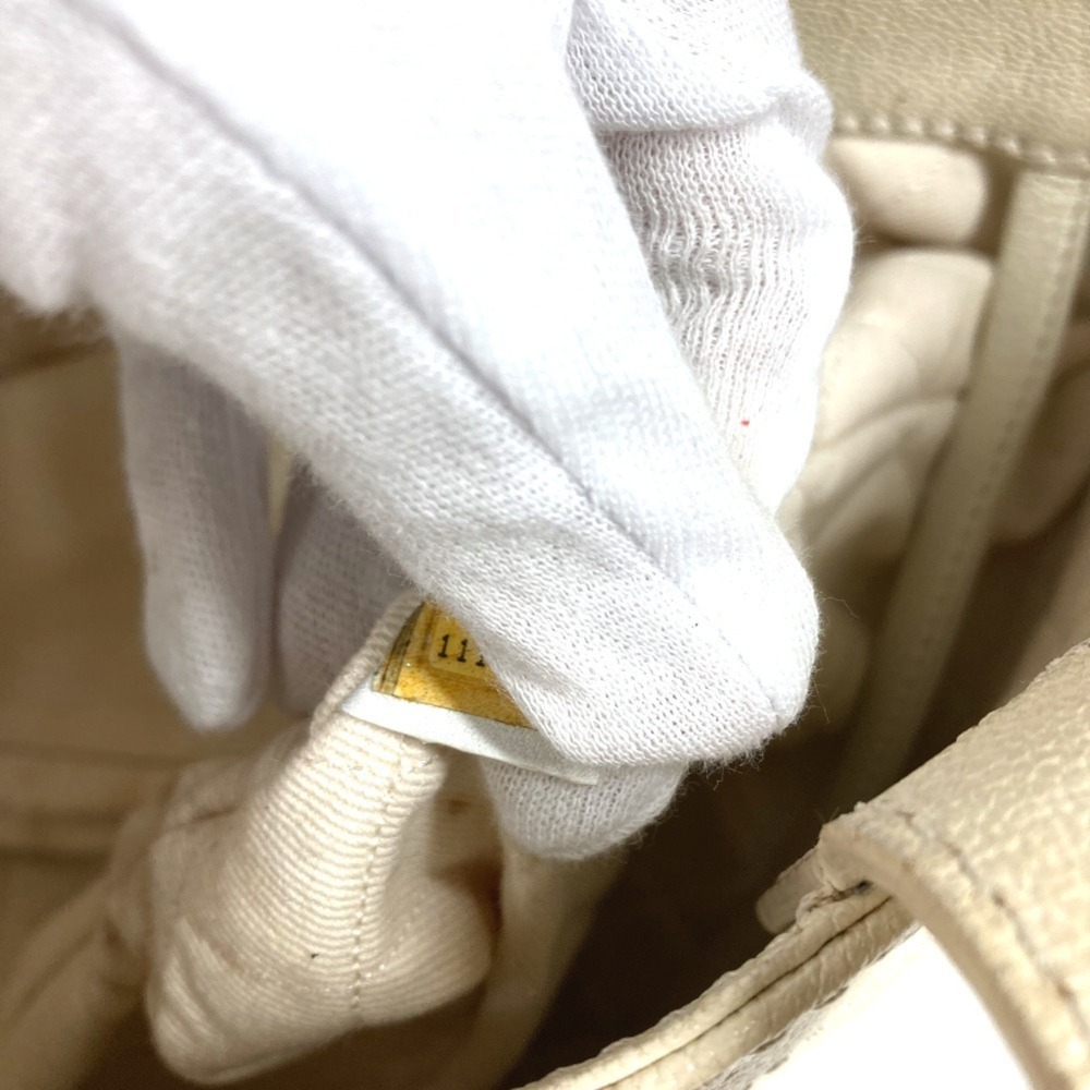 CHANEL White Leather Logo Tote Bag - Picture 7 of 16